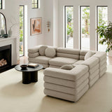 Jubilee Linen 5-Piece Upholstered Modular L-Shaped Sofa Set - Ornate Home