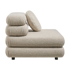Jubilee Linen Upholstered Modular Armless Chair - Ornate Home