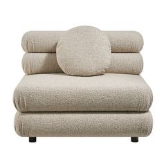 Jubilee Linen Upholstered Modular Armless Chair - Ornate Home