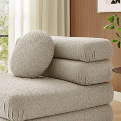 Jubilee Linen Upholstered Modular Armless Chair - Ornate Home