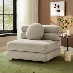 Jubilee Linen Upholstered Modular Armless Chair - Ornate Home