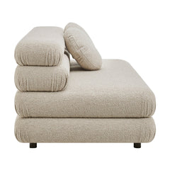 Jubilee Linen Upholstered Modular Armless Loveseat - Ornate Home