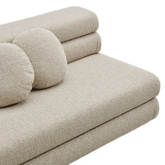 Jubilee Linen Upholstered Modular Armless Loveseat - Ornate Home
