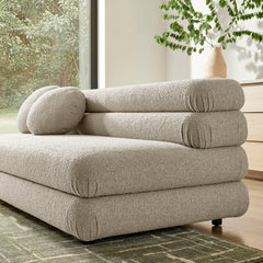 Jubilee Linen Upholstered Modular Armless Loveseat - Ornate Home