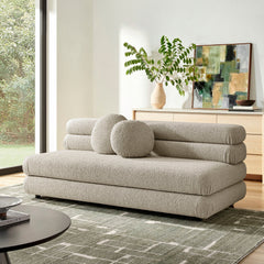 Jubilee Linen Upholstered Modular Armless Loveseat - Ornate Home