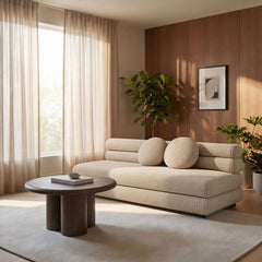 Jubilee Linen Upholstered Modular Armless Loveseat - Ornate Home