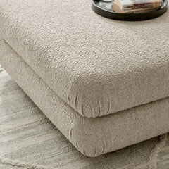 Jubilee Linen Upholstered Ottoman - Ornate Home