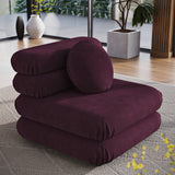 Jubilee Mulberry Modular Performance Velvet Armless Chair - Ornate Home