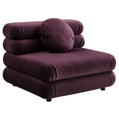 Jubilee Mulberry Modular Performance Velvet Armless Chair - Ornate Home