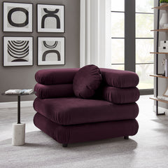 Jubilee Mulberry Modular Performance Velvet Corner Chair - Ornate Home