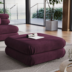 Jubilee Mulberry Modular Performance Velvet Ottoman - Ornate Home