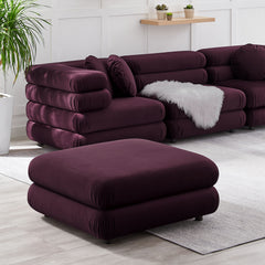Jubilee Mulberry Modular Performance Velvet Ottoman - Ornate Home