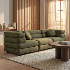Jubilee Olive 3-Piece Upholstered 3-Piece Modular Sofa Set - Ornate Home