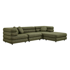 Jubilee Olive 4-Piece Upholstered Modular Sofa Set - Ornate Home