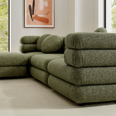 Jubilee Olive 4-Piece Upholstered Modular Sofa Set - Ornate Home