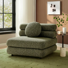 Jubilee Olive Upholstered Modular Armless Chair - Ornate Home
