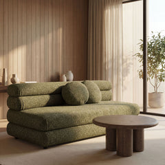Jubilee Olive Upholstered Modular Armless Loveseat - Ornate Home