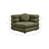Jubilee Olive Upholstered Modular Corner Chair - Ornate Home