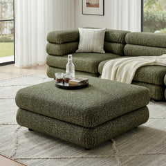 Jubilee Olive Upholstered Ottoman - Ornate Home