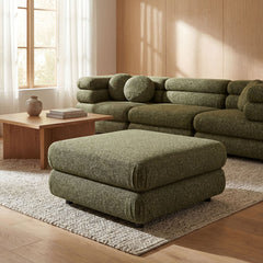 Jubilee Olive Upholstered Ottoman - Ornate Home