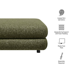 Jubilee Olive Upholstered Ottoman - Ornate Home