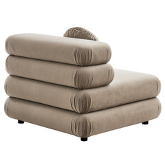 Jubilee Taupe Modular Performance Velvet Armless Chair - Ornate Home