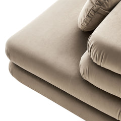 Jubilee Taupe Modular Performance Velvet Armless Chair - Ornate Home