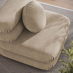Jubilee Taupe Modular Performance Velvet Armless Chair - Ornate Home
