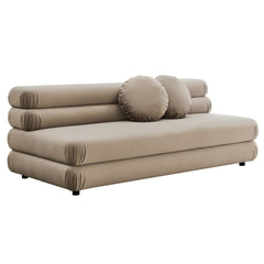 Jubilee Taupe Modular Performance Velvet Armless Loveseat - Ornate Home