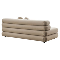 Jubilee Taupe Modular Performance Velvet Armless Loveseat - Ornate Home