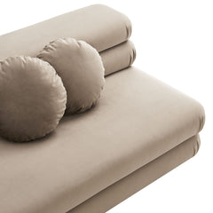 Jubilee Taupe Modular Performance Velvet Armless Loveseat - Ornate Home
