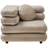 Jubilee Taupe Modular Performance Velvet Corner Chair - Ornate Home