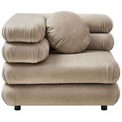 Jubilee Taupe Modular Performance Velvet Corner Chair - Ornate Home