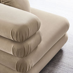 Jubilee Taupe Modular Performance Velvet Corner Chair - Ornate Home