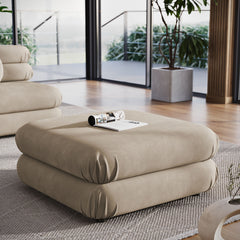 Jubilee Taupe Modular Performance Velvet Ottoman - Ornate Home