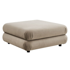 Jubilee Taupe Modular Performance Velvet Ottoman - Ornate Home