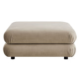 Jubilee Taupe Modular Performance Velvet Ottoman - Ornate Home