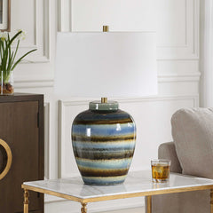Judarn Blue/Brown Table Lamp - Ornate Home