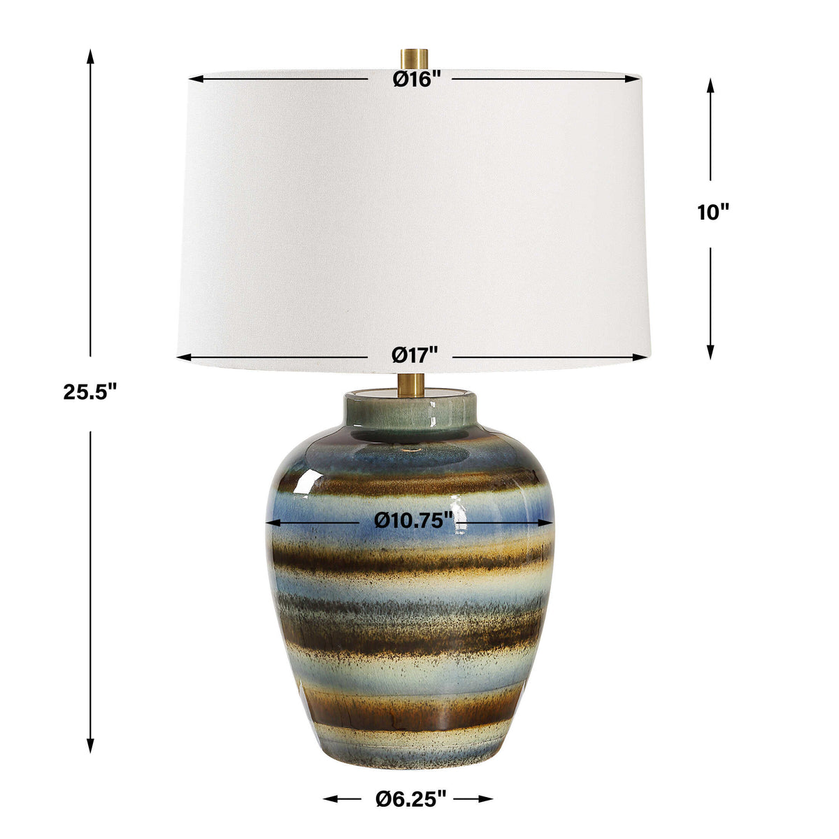 Judarn Blue/Brown Table Lamp - Ornate Home