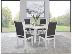 Judd Pearl White 5-piece Dining Room Set - Ornate Home