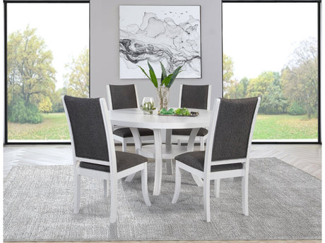 Judd Pearl White 5-piece Dining Room Set - Ornate Home