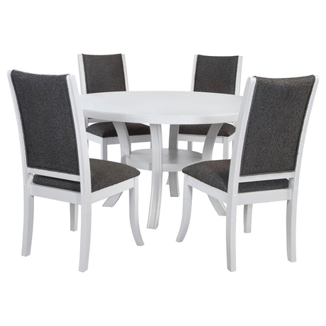 Judd Pearl White 5-piece Dining Room Set - Ornate Home