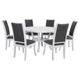 Judd Pearl White 7-piece Dining Room Set - Ornate Home