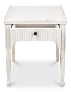 Jude Bungalow White Side Table - Ornate Home