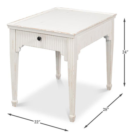 Jude Bungalow White Side Table - Ornate Home