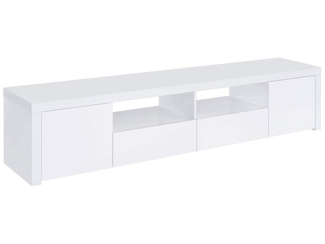 Jude High Gloss White 79" TV Stand - Ornate Home