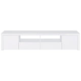 Jude High Gloss White 79" TV Stand - Ornate Home