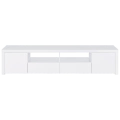 Jude High Gloss White 79" TV Stand - Ornate Home