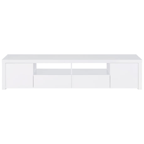 Jude High Gloss White 79" TV Stand - Ornate Home