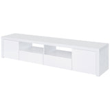 Jude High Gloss White 79" TV Stand - Ornate Home